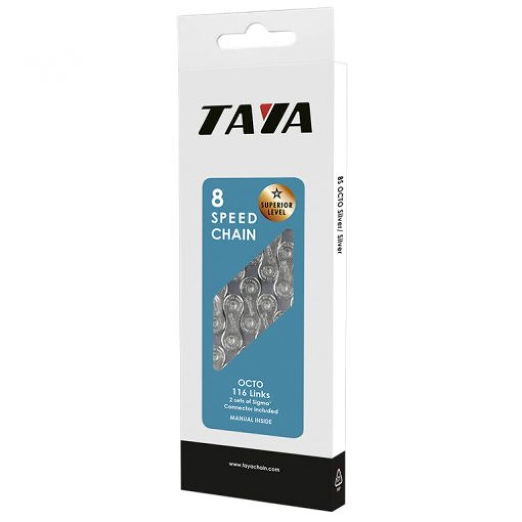 Buzaglo Taya-Kette Octo 1 2x3 32x116, 7-8-Gang, Schwarzsilber