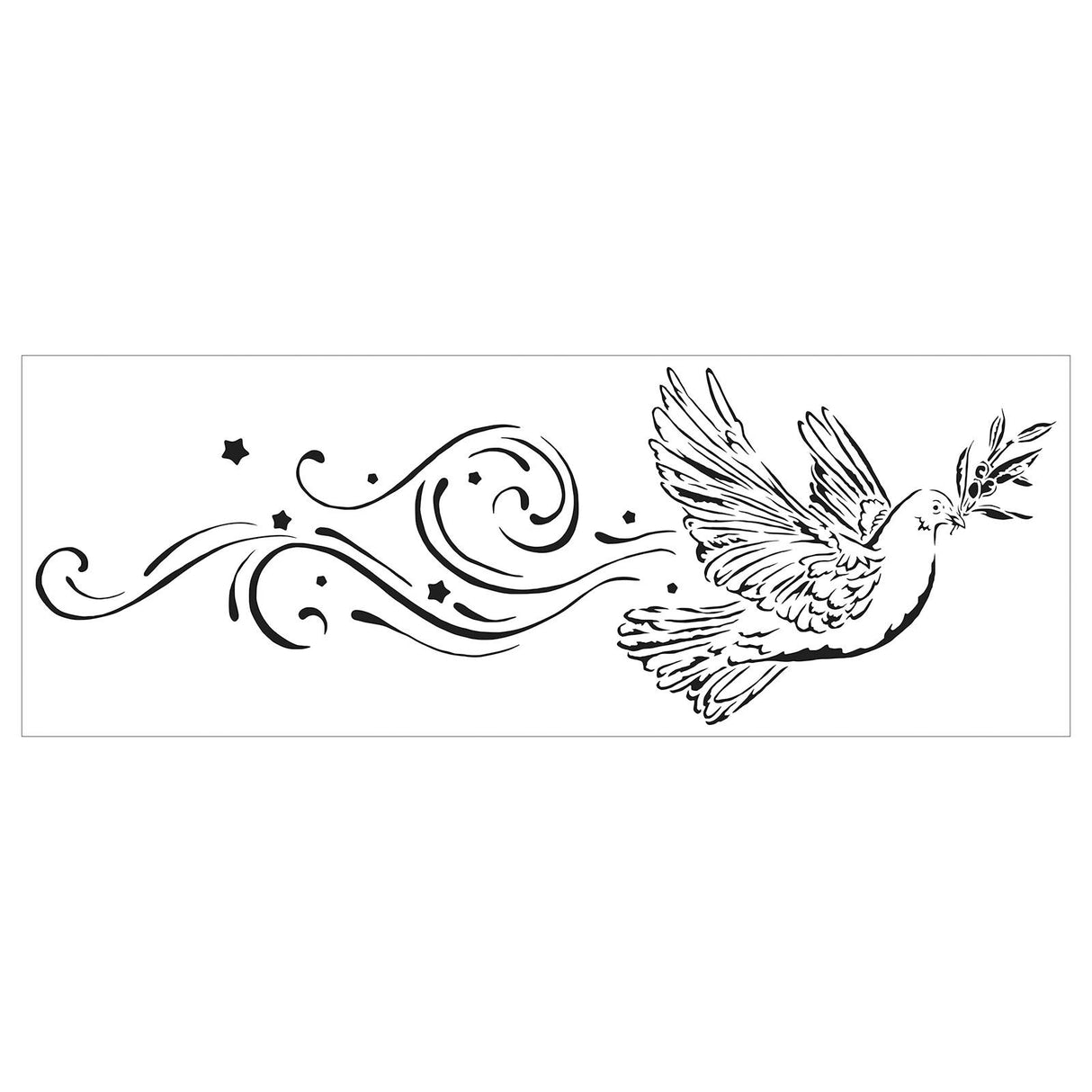 Die Werkstatt des Handwerkers • Schablone Friedenstaube 16½x6