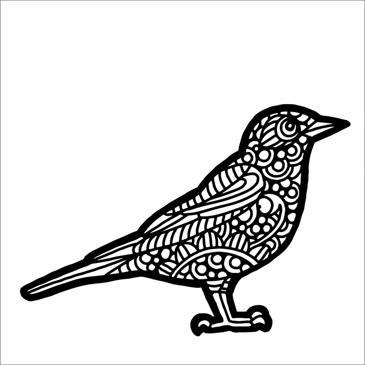 Die Werkstatt des Handwerkers • Schablone Amerikanisches Rotkehlchen 15,2x15,2cm