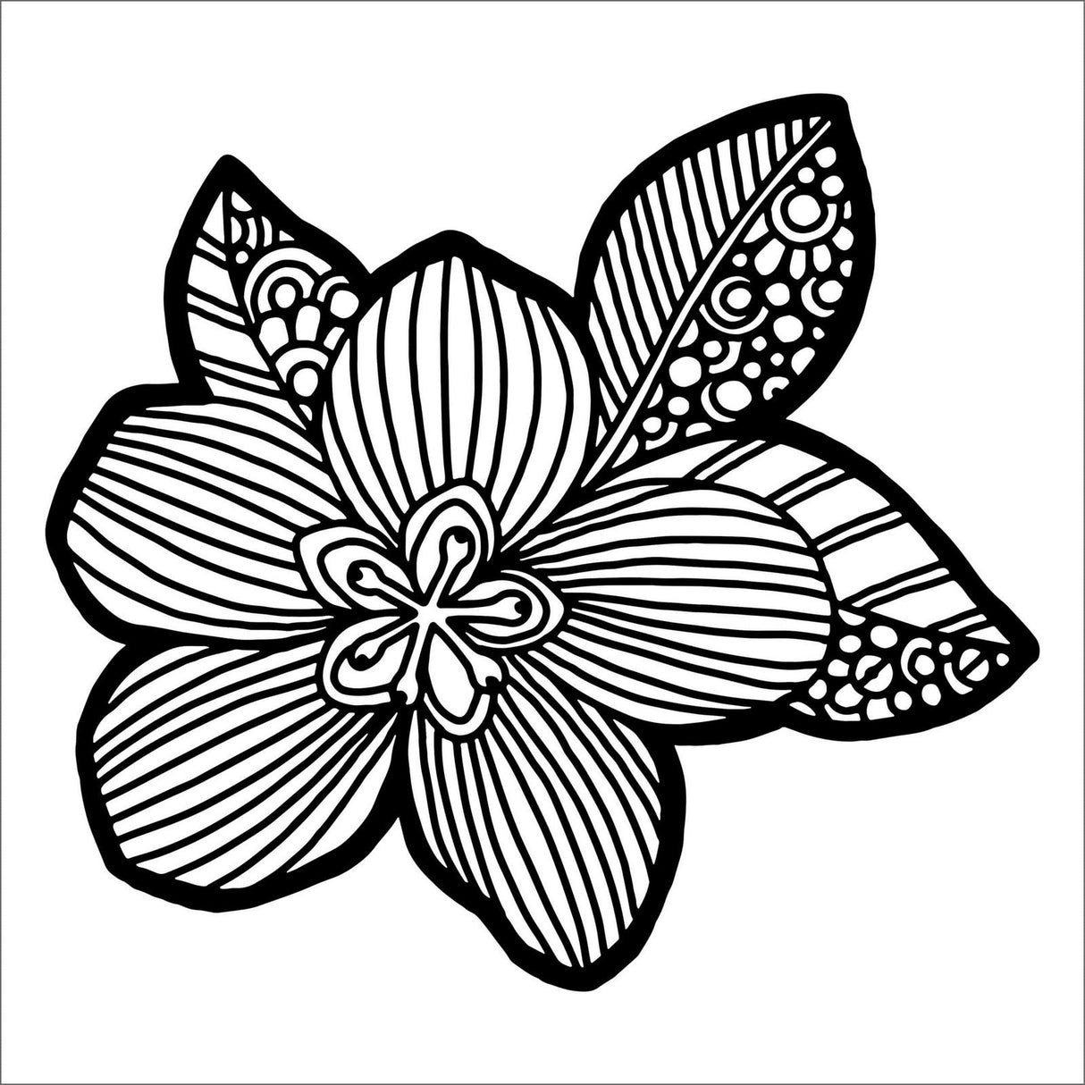 Die Werkstatt des Handwerkers • Schablone Blumenblüte 30,5x30,5cm