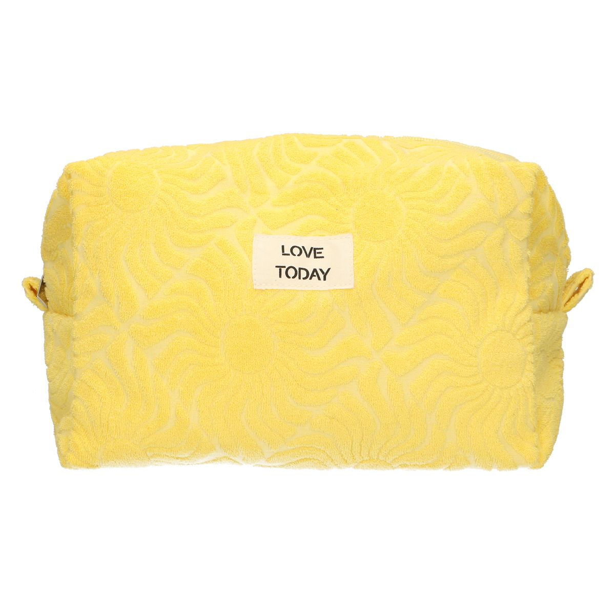 Traveller toilettas badstof sunny geel 21,5cm x 19cm