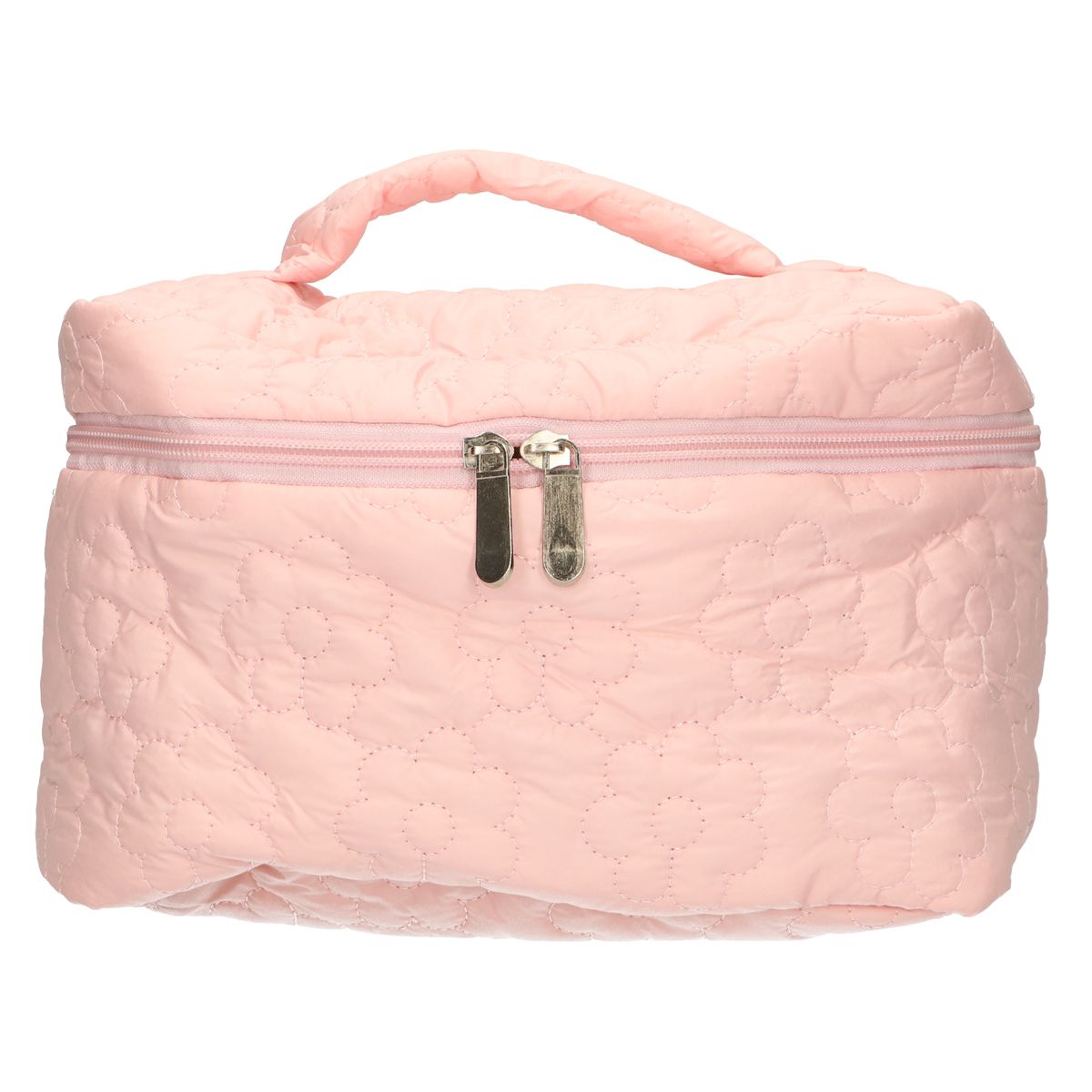 Traveller beautycase bloemen roze 24cm x 17cm