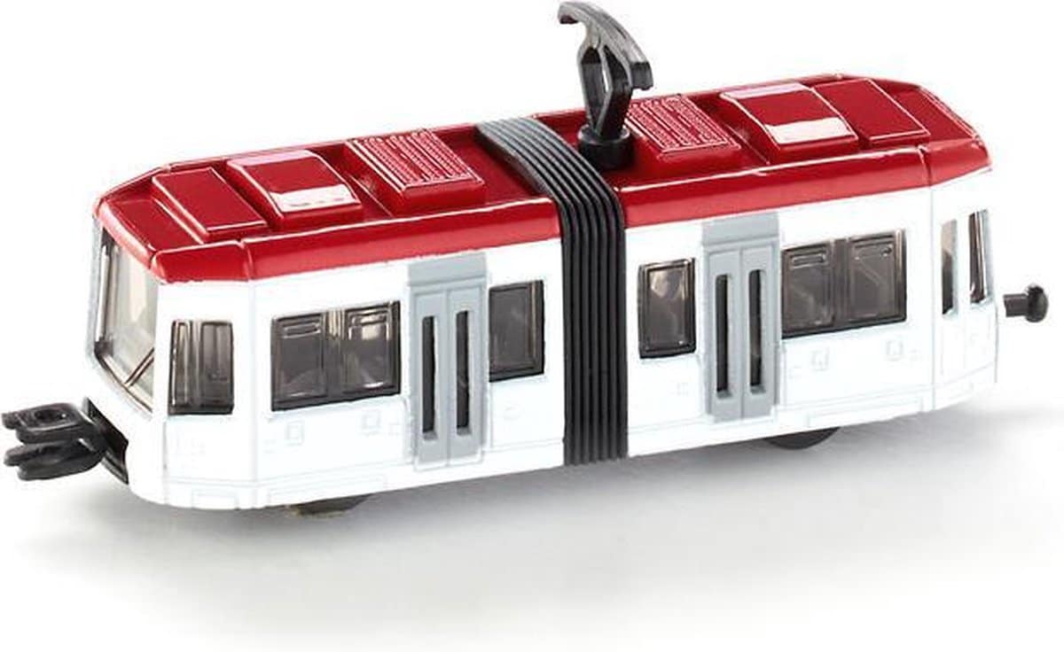 Siku Straßenbahn rot weiß 9 cm lang