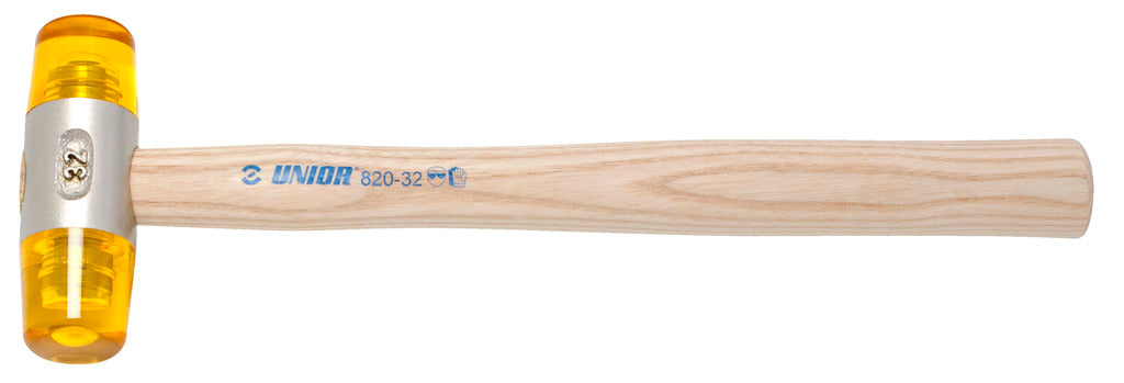 Unior Tools Schonhammer 820a mit Holzgriff und austauschbaren Köpfen