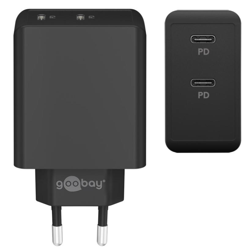 Goobay USB-C PD Dual-Schnellladegerät (36 W)