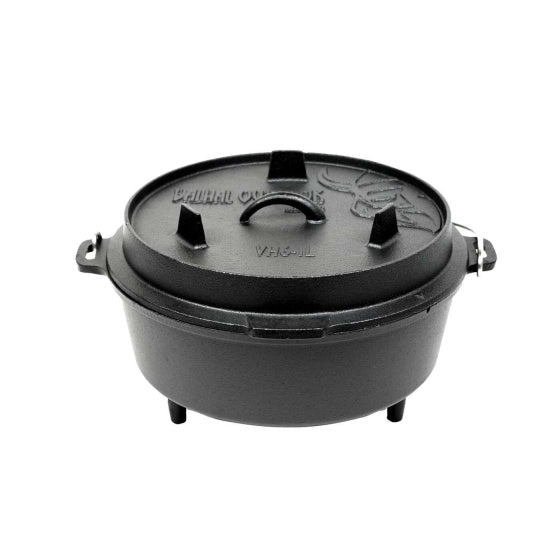 Valhal Dutch Ofen Fritting Pan Gusseisen ohne Beine 8 l