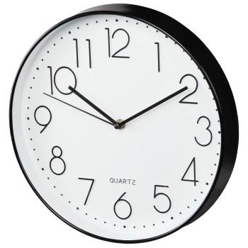 Hama Wanduhr Eleganz ø 30 cm geräuscharm Schwarz und Weiß