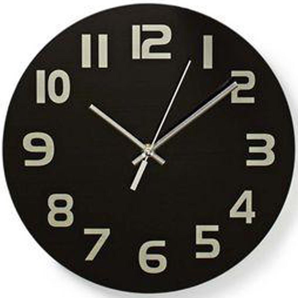 Nedis-Wanduhr | 300mm | Glas | schwarz | 1 Stück - clwa006gl30bk clwa006gl30bk