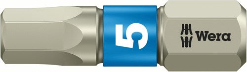 Wera 3840 1 ts Bits Sechskant, Edelstahl, Hex-Plus, 6,0 x 25 mm – 1 Stück(e) – 05071076001