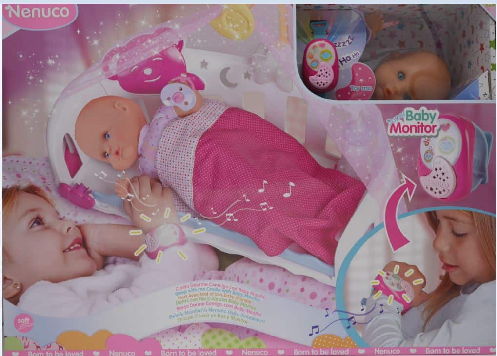 Famosa Nenuco Schlaf mit mir Nenuco mit Babyphone, Babypuppenbett