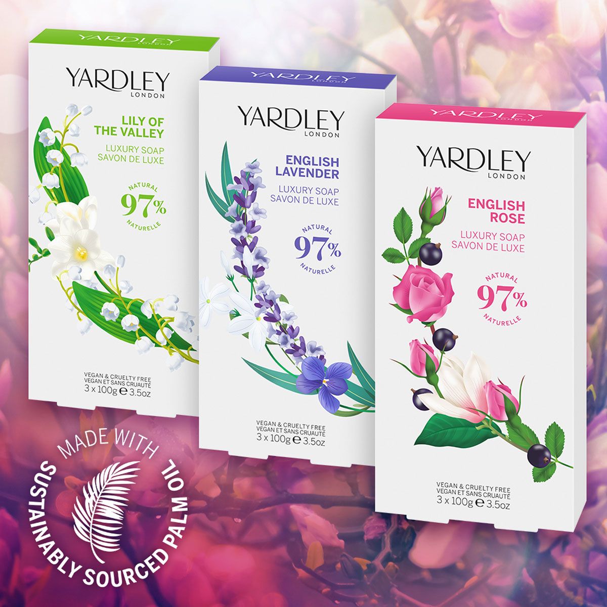 Yardley London Seife Maiglöckchen 3x100gr.