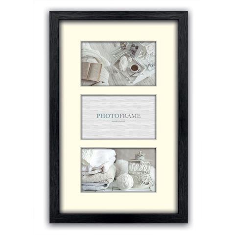 Zep Fotorahmen v33135 Regent 5 schwarz 3x 13x18 cm (27x49)