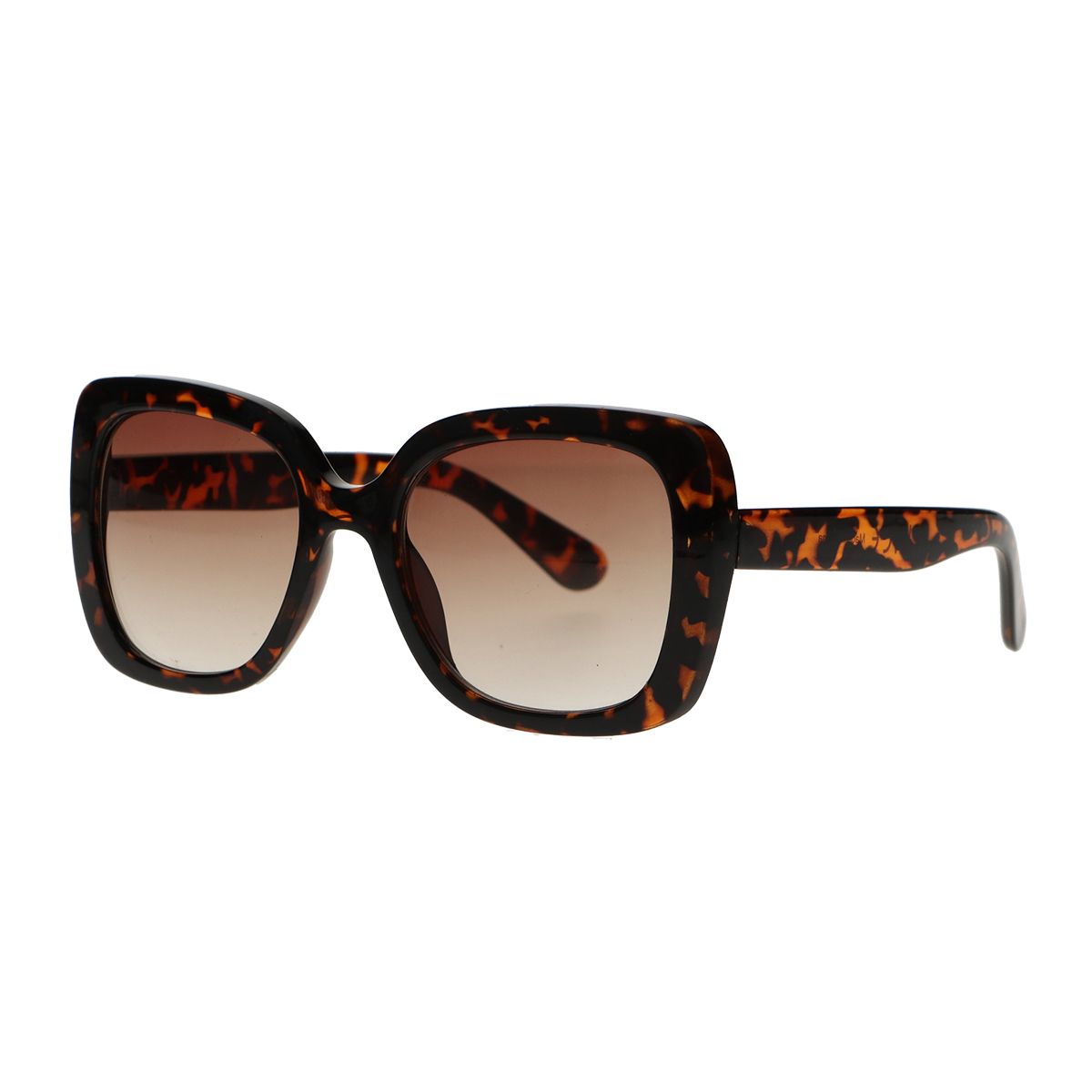 Spectrum-Sonnenbrille mit Statement-Schmetterling, Schildkröte, braunes Glas für Damen