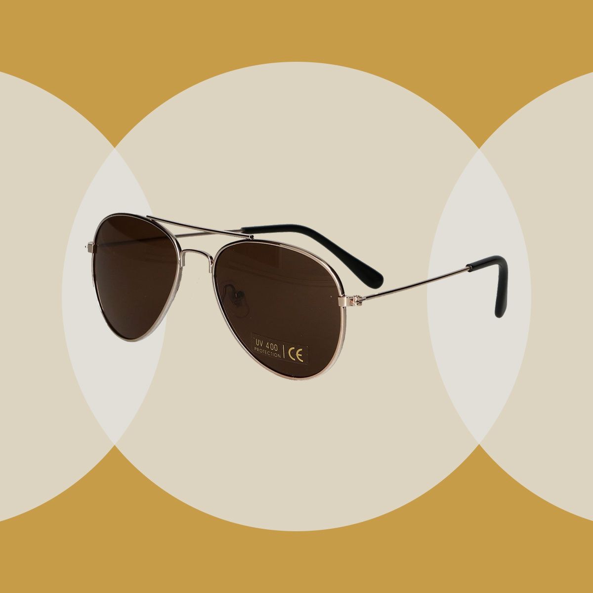 Spectrum Sonnenbrille Pilot Goldbraun Herren