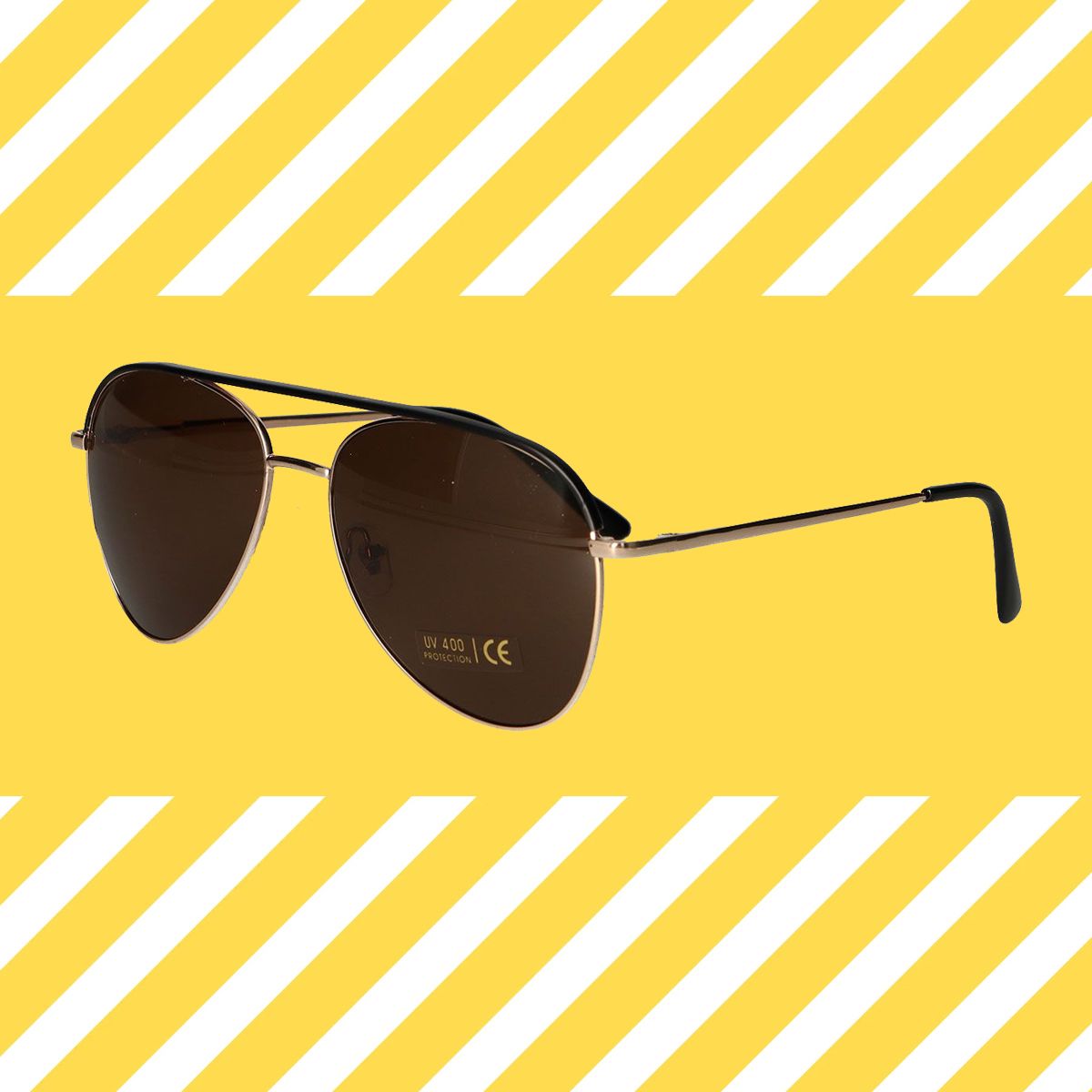 Spectrum Sonnenbrille Pilot Gold Schwarz Braun Herren