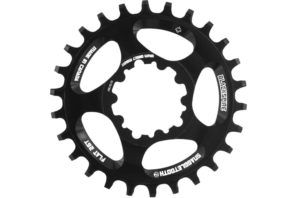 Schwarzklappkettenblatt -Snaggletooth SRAM Spline 26 0mm Offset