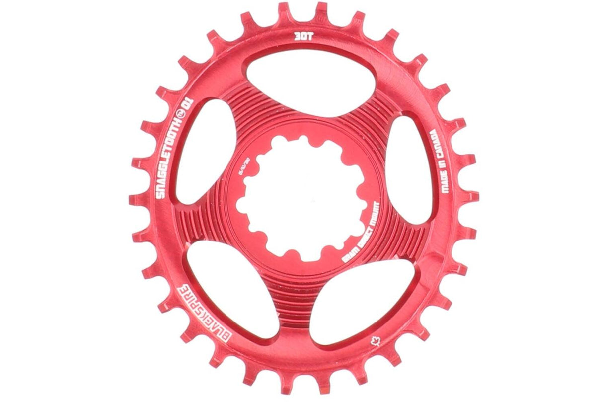 Schwarzklappenkehbaum -Blatt Snoggletooth Oval Sram Spline 30 6mm Offsetrot