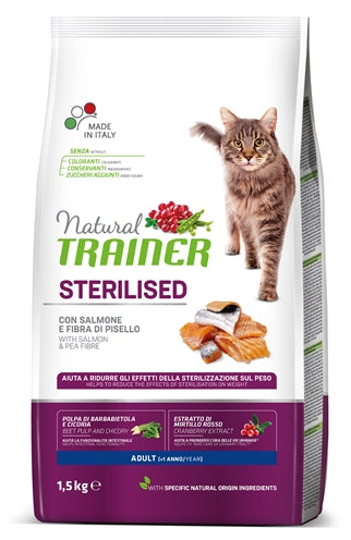 Natürlicher Trainerkatze sterilisierte Lachs
