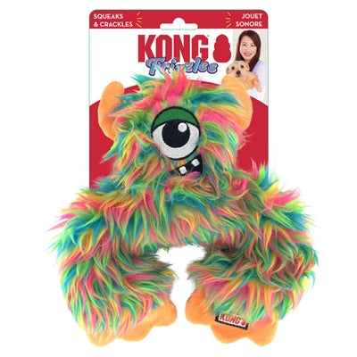 Kong Frizzle Fazzle mit Piepton und Faltenklang verstärkt