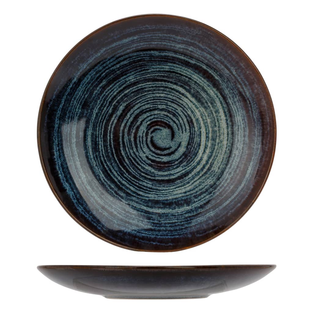 Gemütliche trendige, gemütliche trendige Dessertboard Atlantis 6 ST Kreismuster Ø21,5 cm Blau