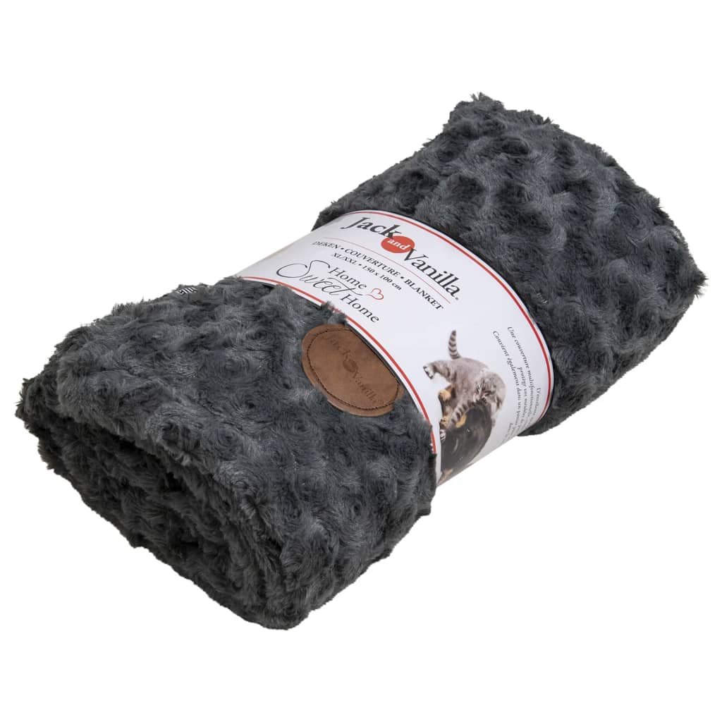 Jack und Vanille-Jack und Vanille-Haustierdecke Kohle XL-XXL 150x100 cm