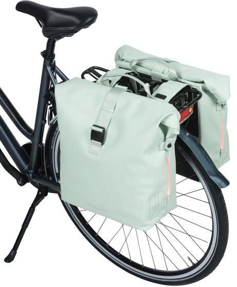 Basil Soho Doppelfahrradbeutel Nordlicht Green