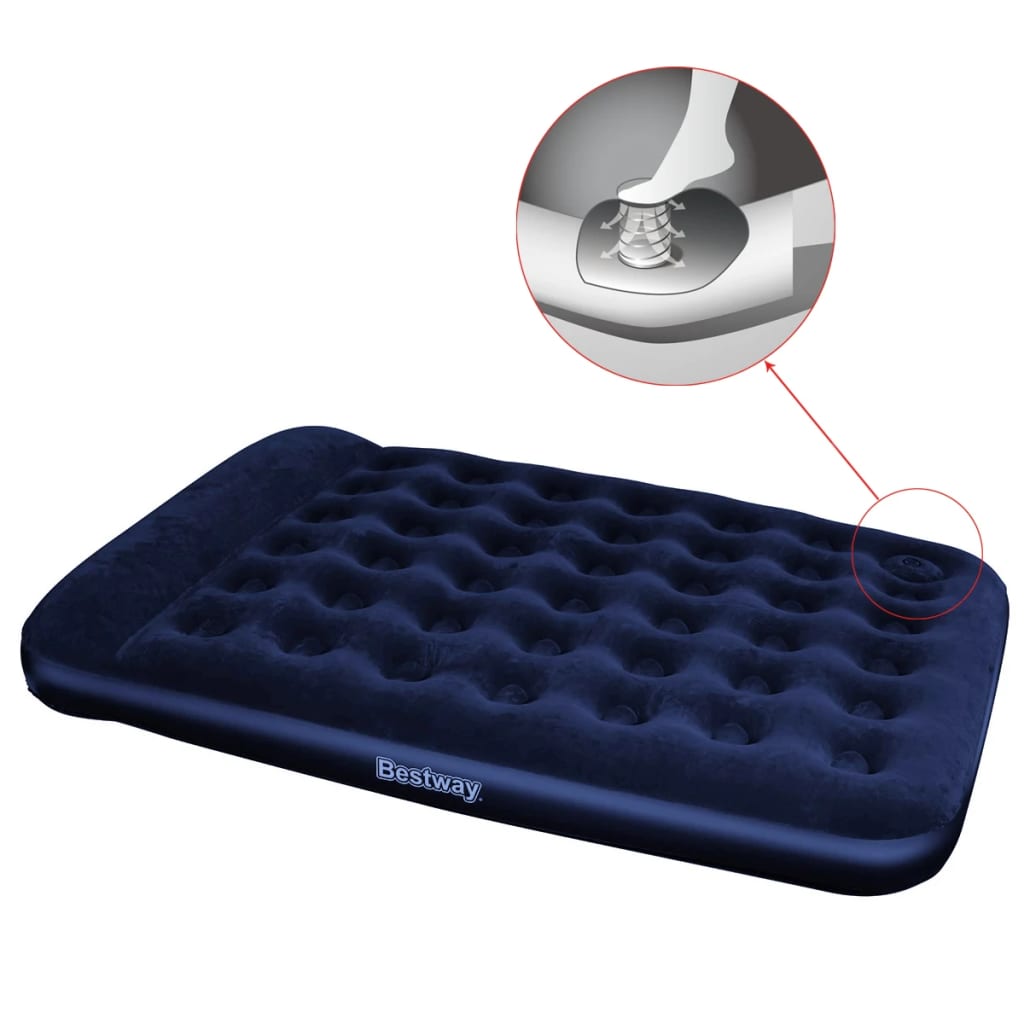 Bestway -Luftbett mit gebauten Fußpumpe 203x152x28 cm