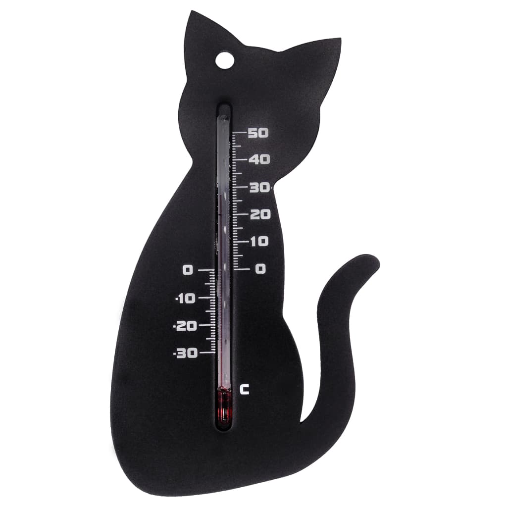 Natur Natur Wandthermometer Katze schwarz