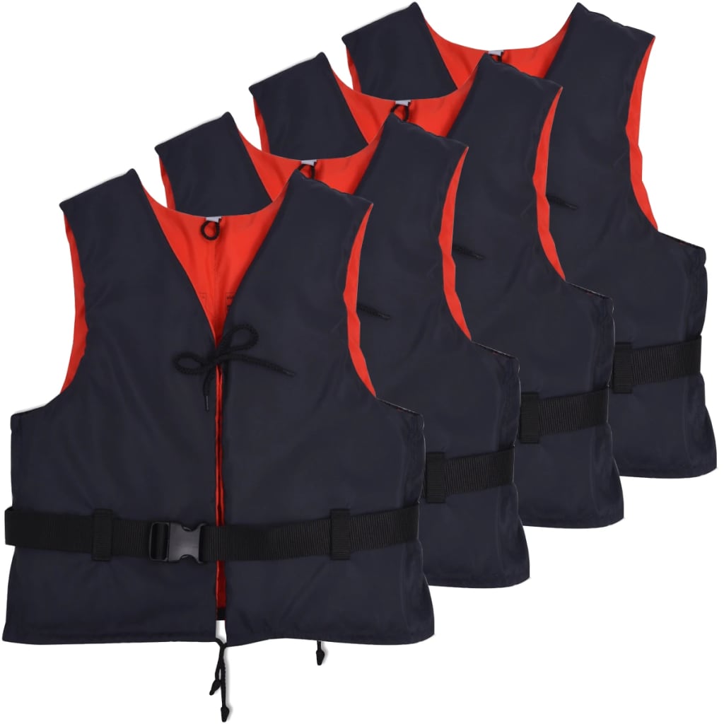 Vidaxl Schwimmjacken 50 N 90+ kg Marine Blue 4 STs