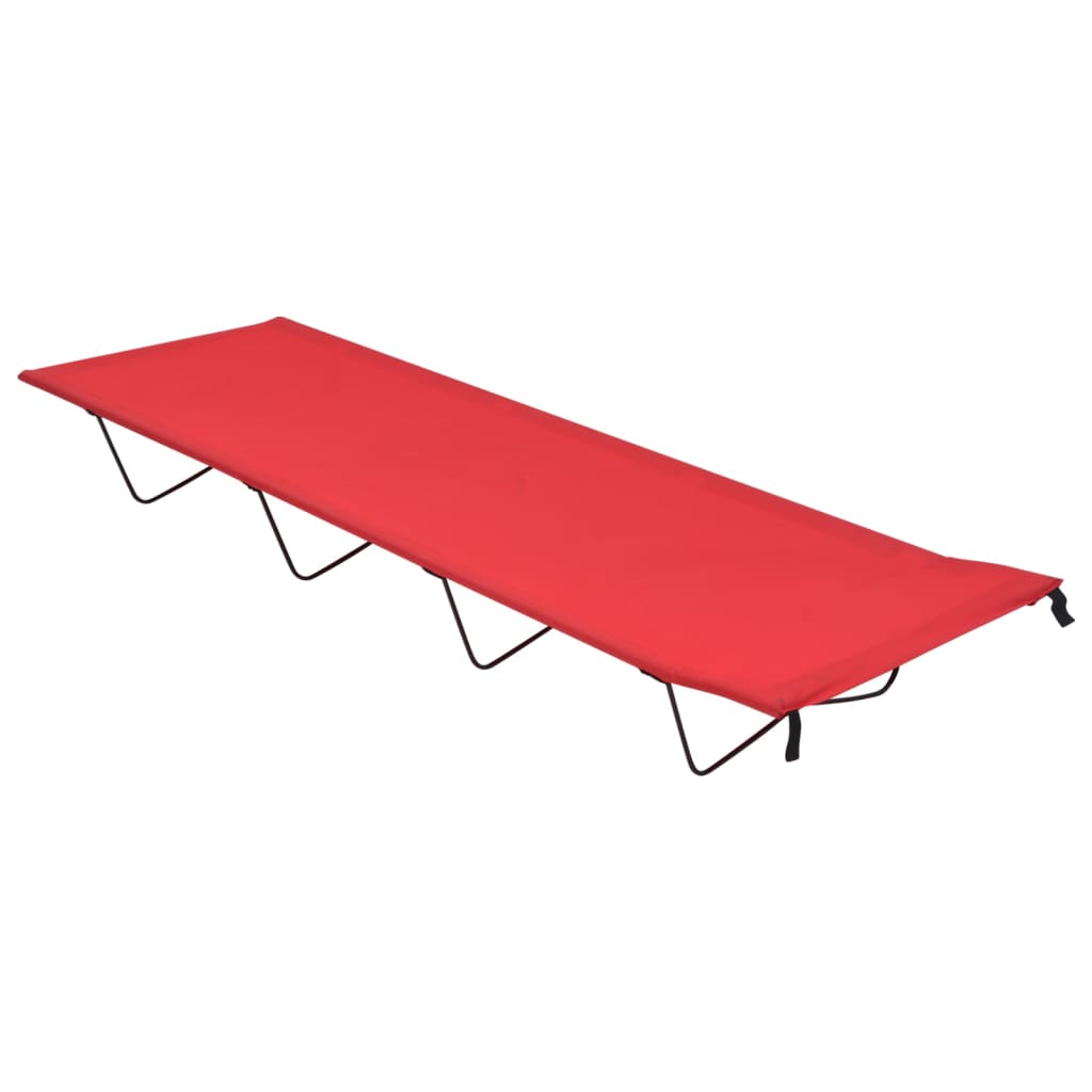 Vidaxl Campbetten 2 ST 180x60x19 cm Oxford Stoff und Stahlrot