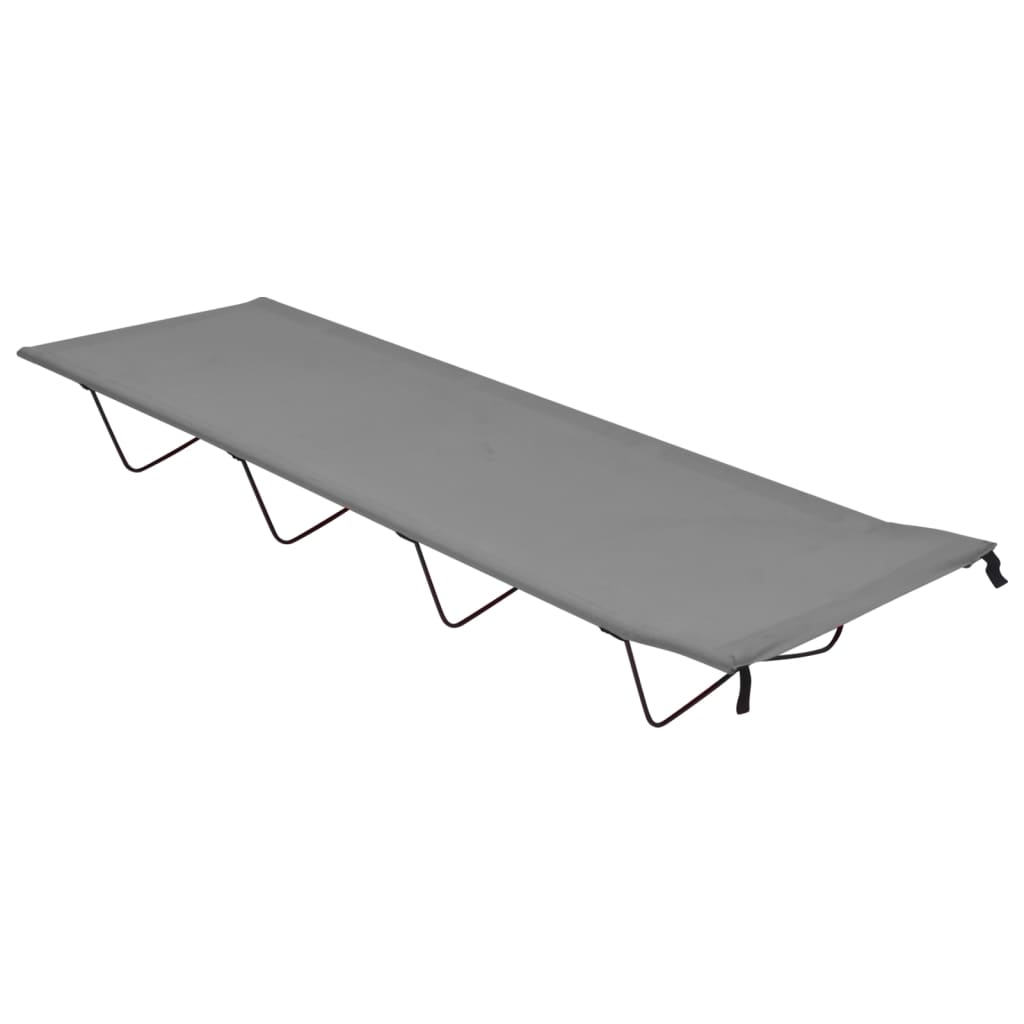 Vidaxl Campbetten 2 ST 180x60x19 cm Oxford Stoff und Stahlgrau