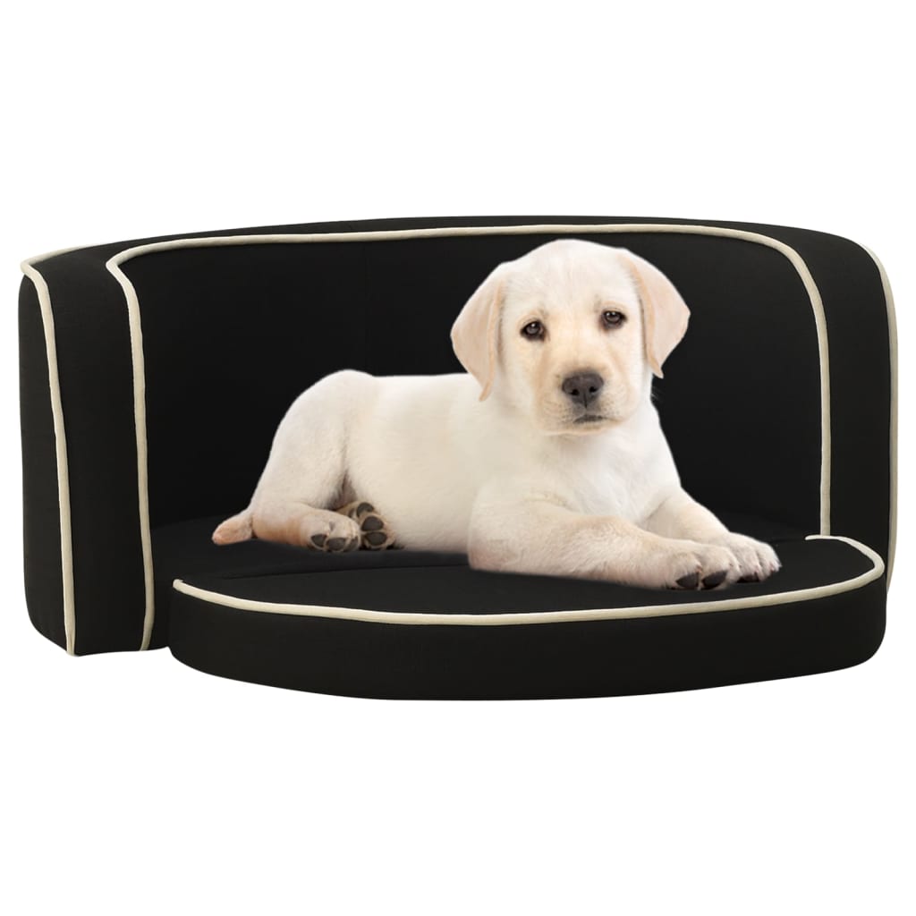 Vidaxl Hundebank zusammenklappbar 76x71x30 cm Leinen schwarz
