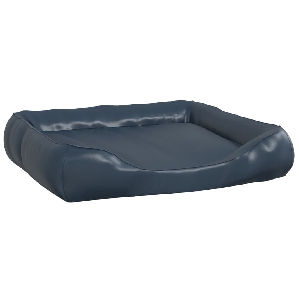 Vidaxl Hundekorb 80x68x23 cm künstliches Leder dunkelblau