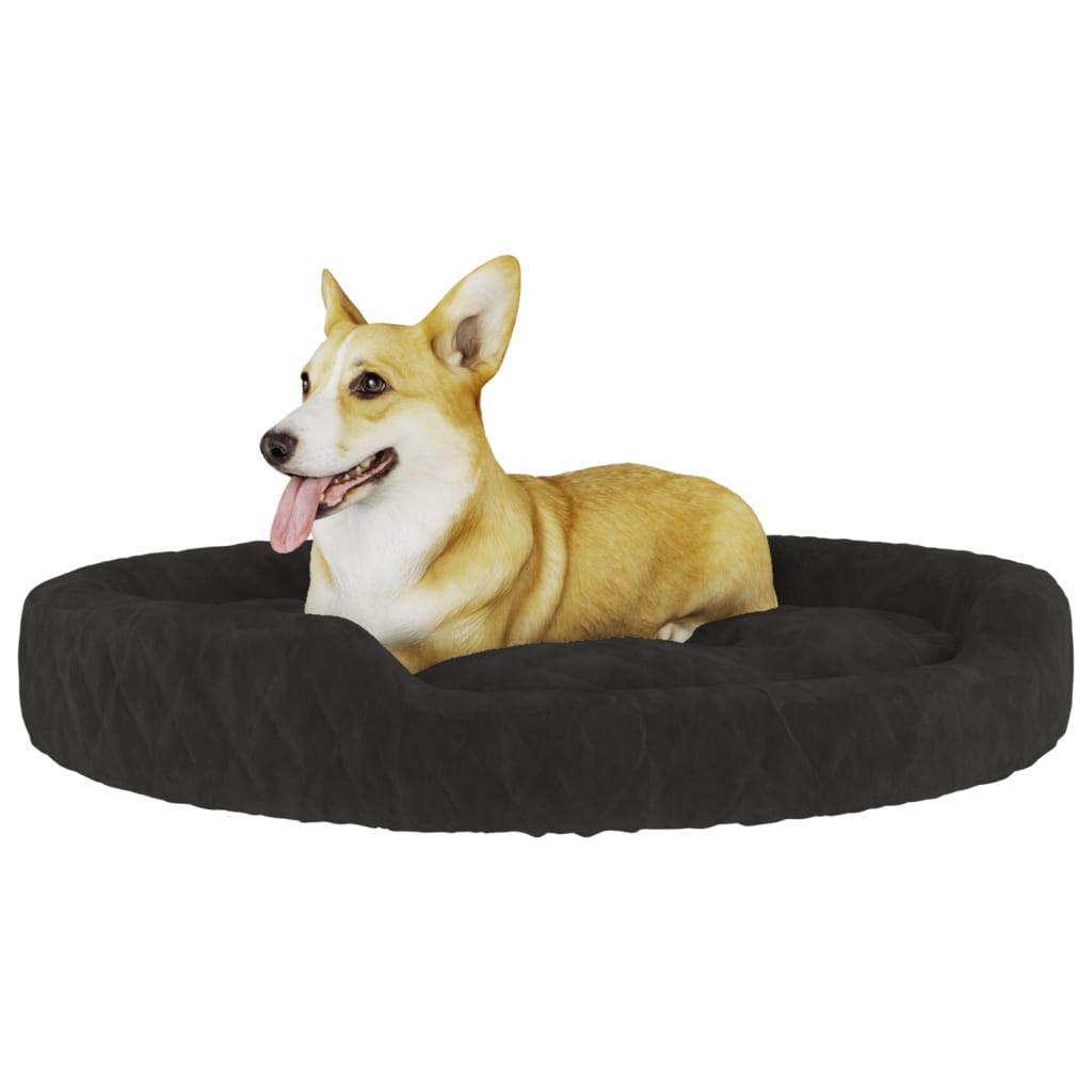 Vidaxl Hundekorb 70x55x23 cm Plüsch schwarz