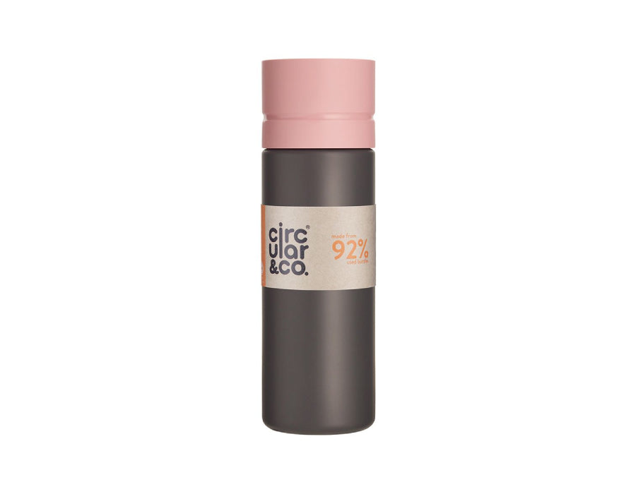 Kreisförmige Co. kreisförmige Wasserflasche 600 ml schwarzrosa