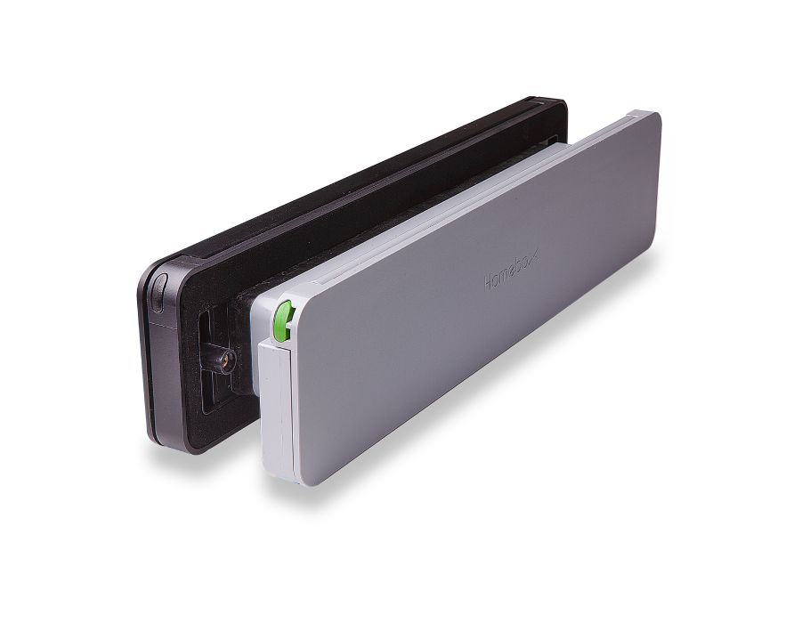 Homebox Letterbox Buitenklap Black (Ral9005) Binnenklep Hellgrau (Ral7047)