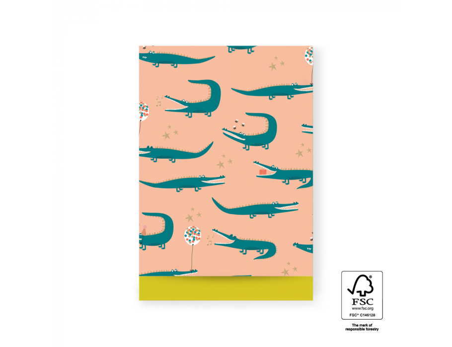 Haus der Produkte Geschenktüten Krokodil Gelb 17x25cm 200st