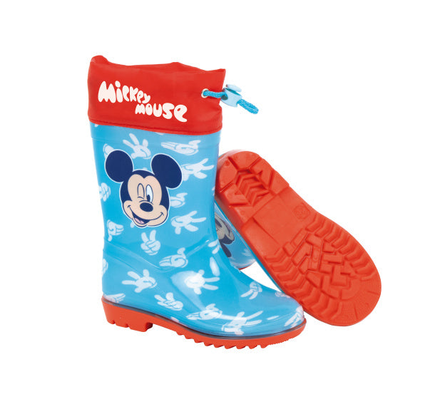Arditex Regenstiefel Mickey heute Junior PVC Textile Hellblau Rot Größe 26
