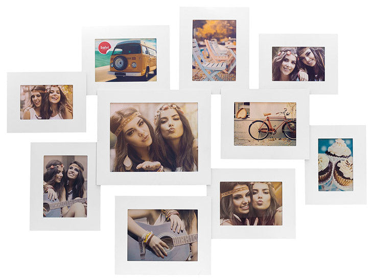 Balvi Photo Frames Air 75 x 99 x 1,5 cm MDF Weiß 10 Teile