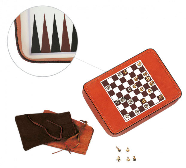 Valley Negro Travel Games Set 28 x 24 cm 5-teilige braune Weiß