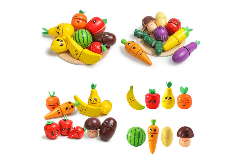 Dorjee Toy Snijset Holzfrucht und Gemüse