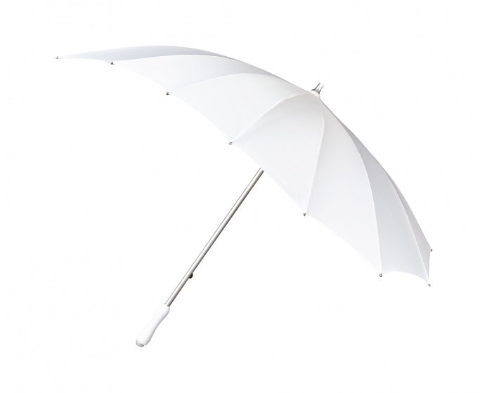 Falcone Regenschirm Herz -veranlasst 110 cm Polyesterweiß
