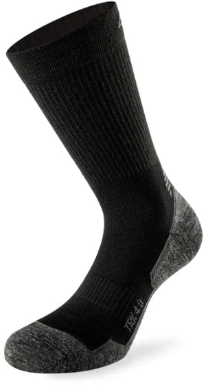 Lenz Walking Socken Trekking 4.0 Polypropylen Schwarz Grau Größe 35-38
