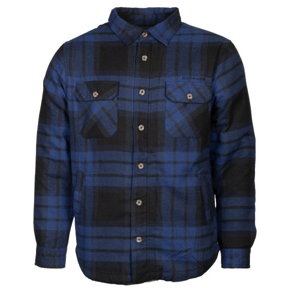 Life Line Jervis gepolsterte Flanellhemd Männer blau schwarze Größe xl