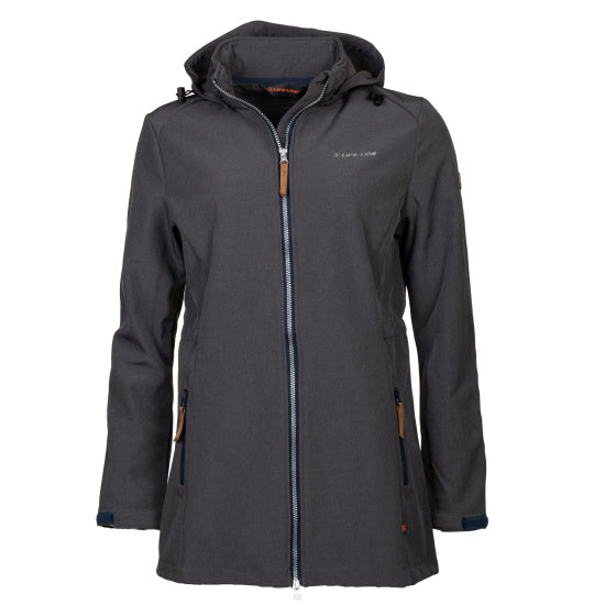 Lebenslinie Kya Softshell Parka Damen dunkelgrau Größe 3xl