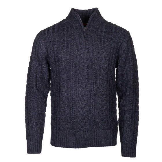 Lebenslinie Marcel Pullover stricken halbe Reißverschluss -Dunkelblau Größe l