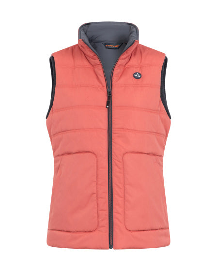Lebenslinie Tully Fake Down Body Wärmer Damen rote Größe 4xl