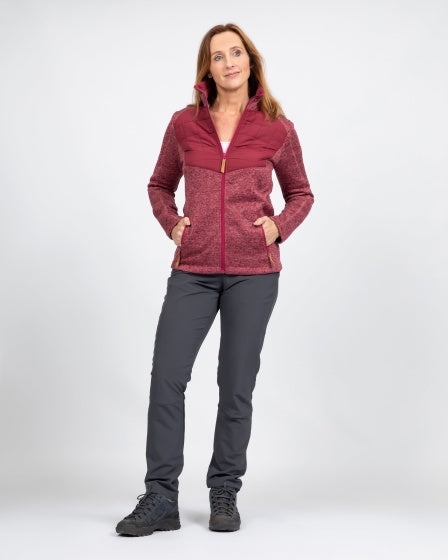 Lebenslinie Willemijn Fleecevest Damen Bordeaux Größe l