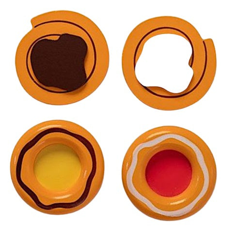 Mamamemo Dänischer Kuchen Junior 6 cm Holz Orange braun 4-teilig