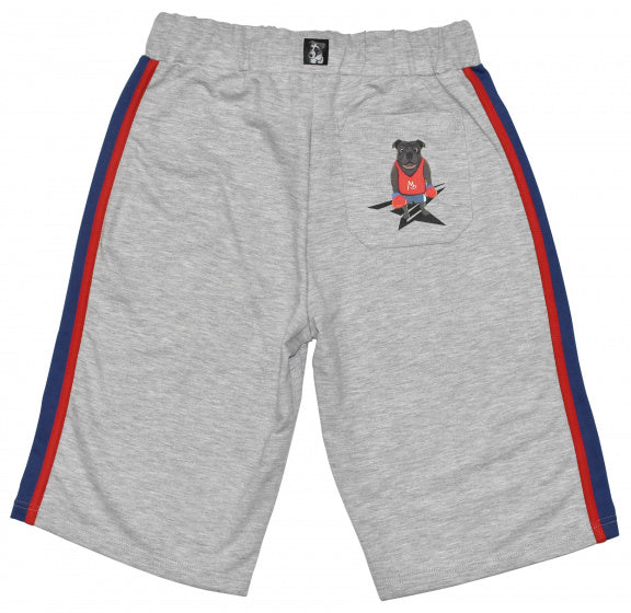 Max Buddies kurze Vito -Jungen Poly Baumwolle Grau Größe 164